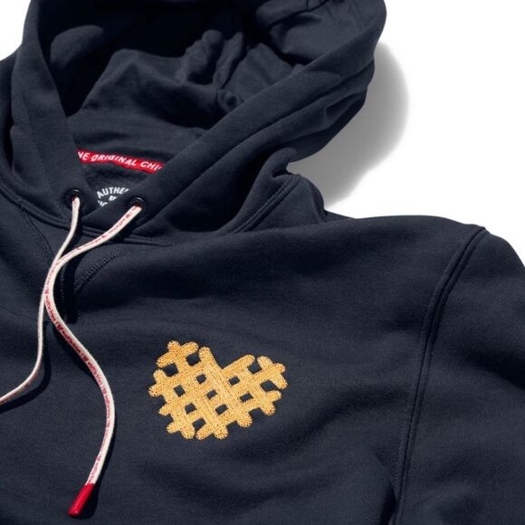 Chick-Fil-A “I Heart Waffle Fries” Embroidered Unisex Hoodie in Navy size XL - Picture 13 of 13